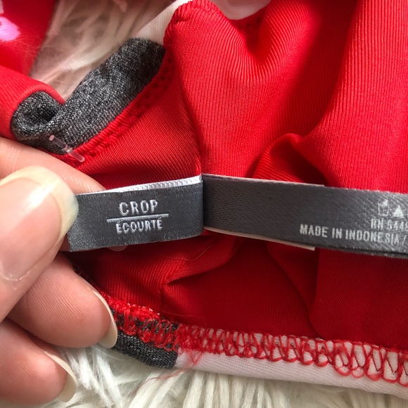 Aerie Floral Crop High Neck Bathing Suit Top NWOT - Picture 6 of 9